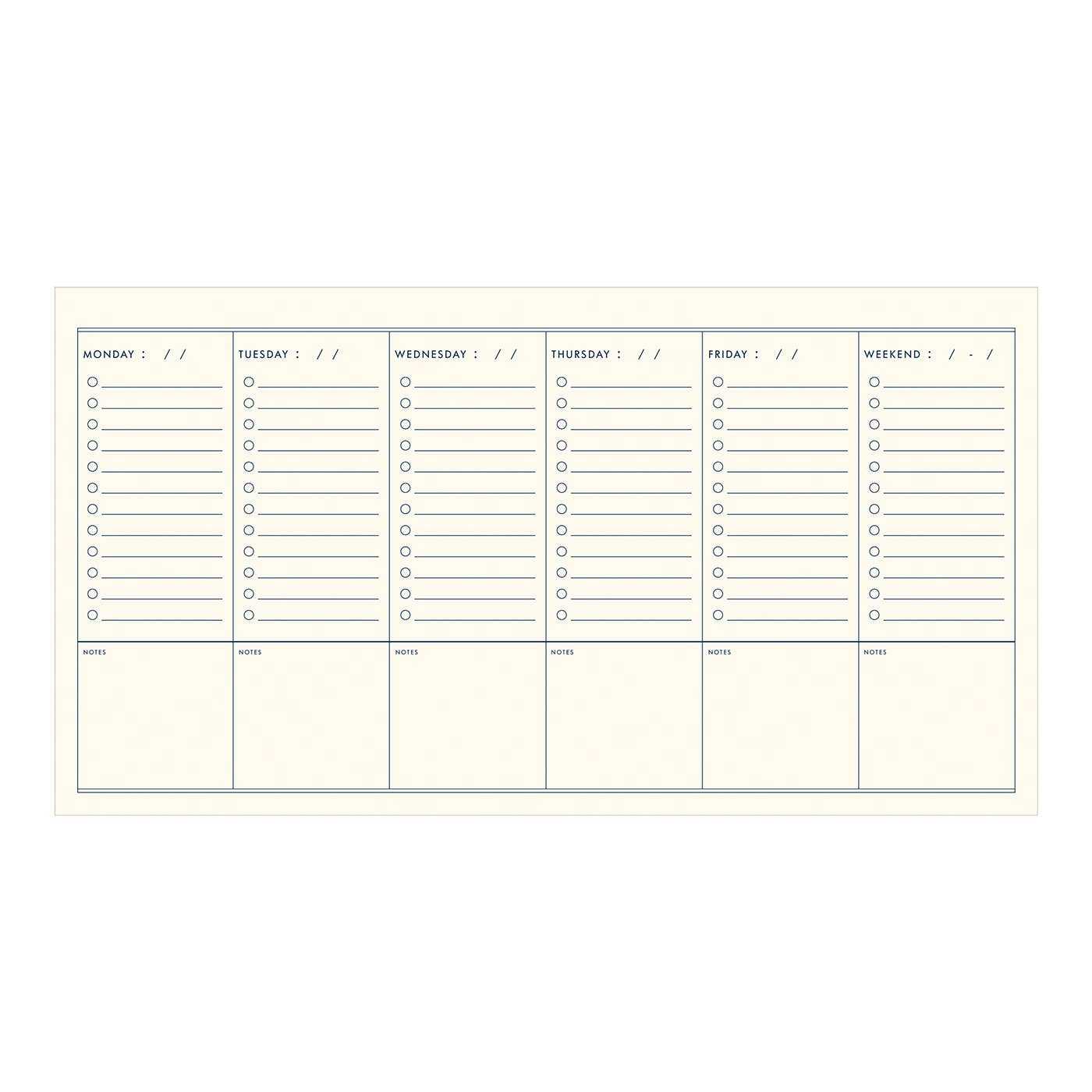 Succulent Undated Weekly Planner Notebook - Weekly Scheduler Notebook Pad - Ruff House Print Shop
