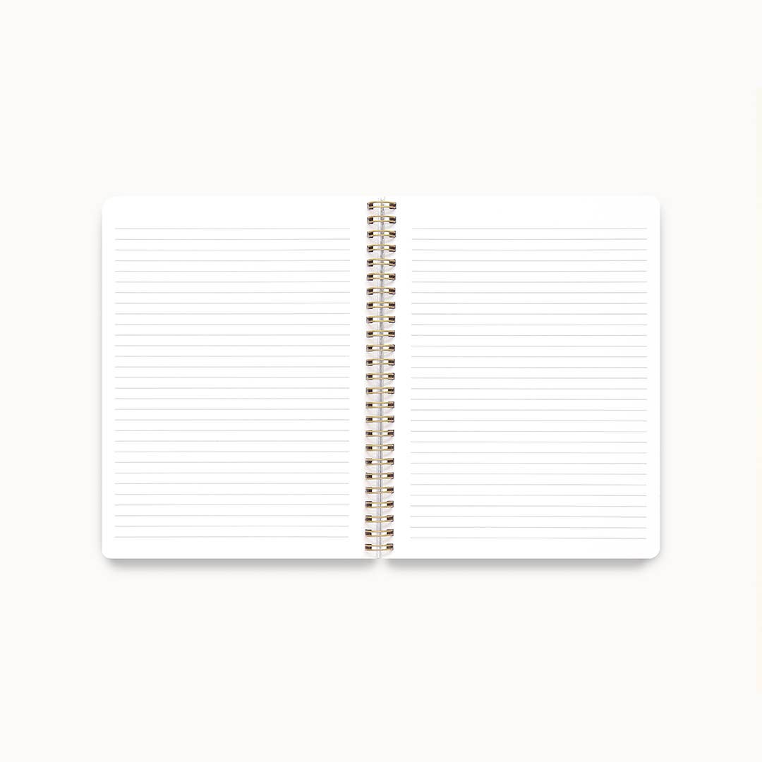 Summer Floral Spiral Notebook Lined Paper Notebook - Linden Paper Co