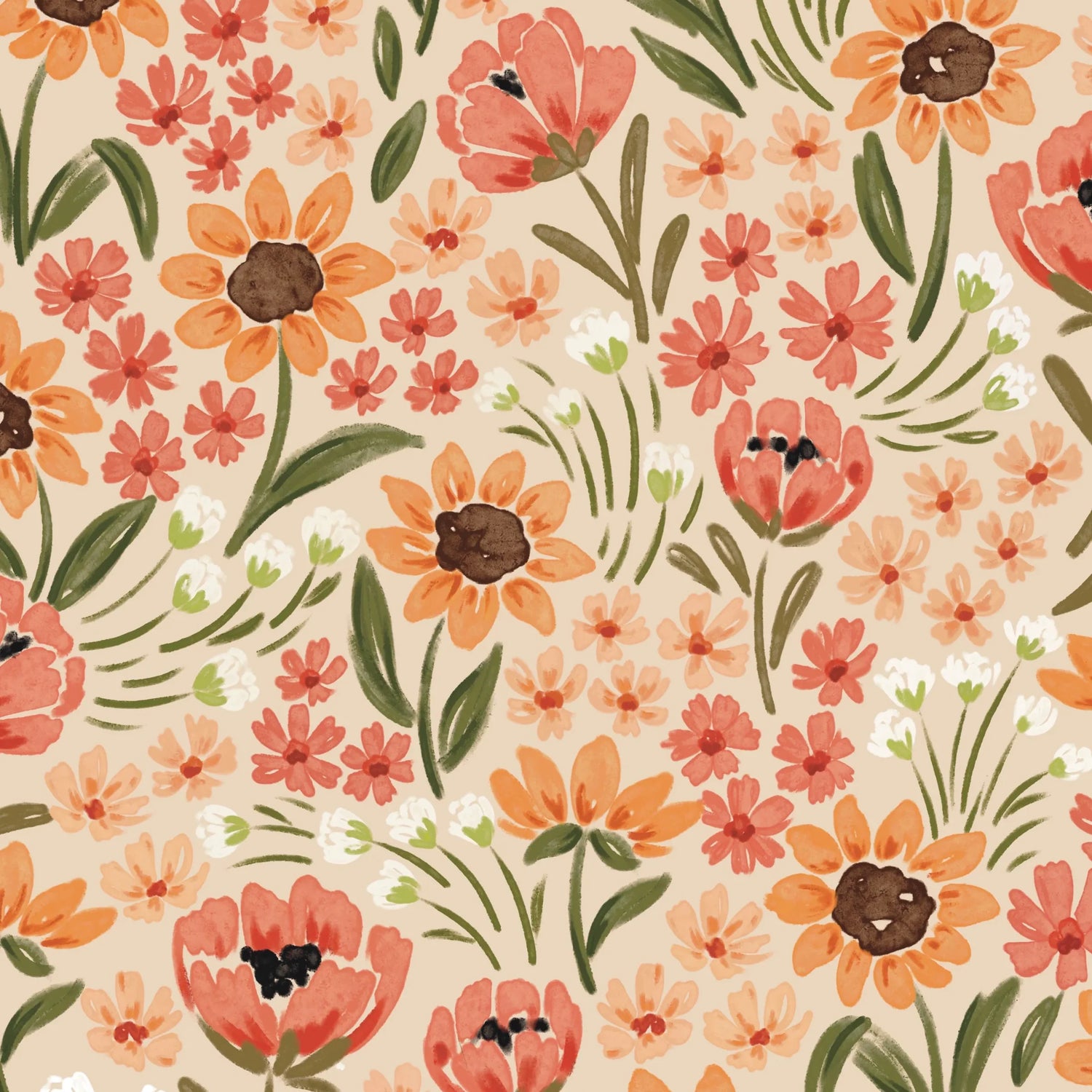 Sunny Poppies Print by Elyse Breanne Design