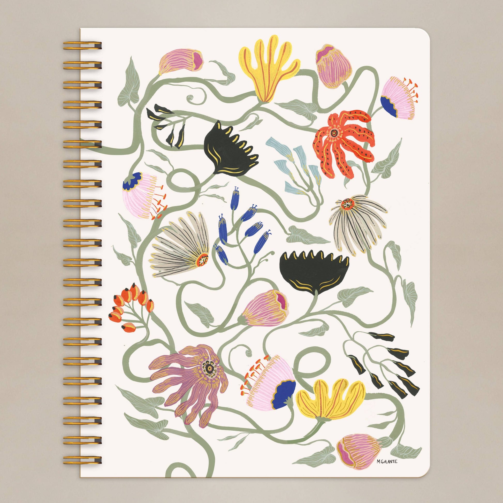 Francis Floral Lined Notebook - Seedlings