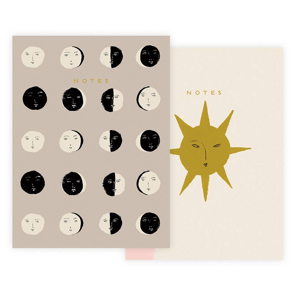 Moon Phases Lined Notebook Set - Seedlings