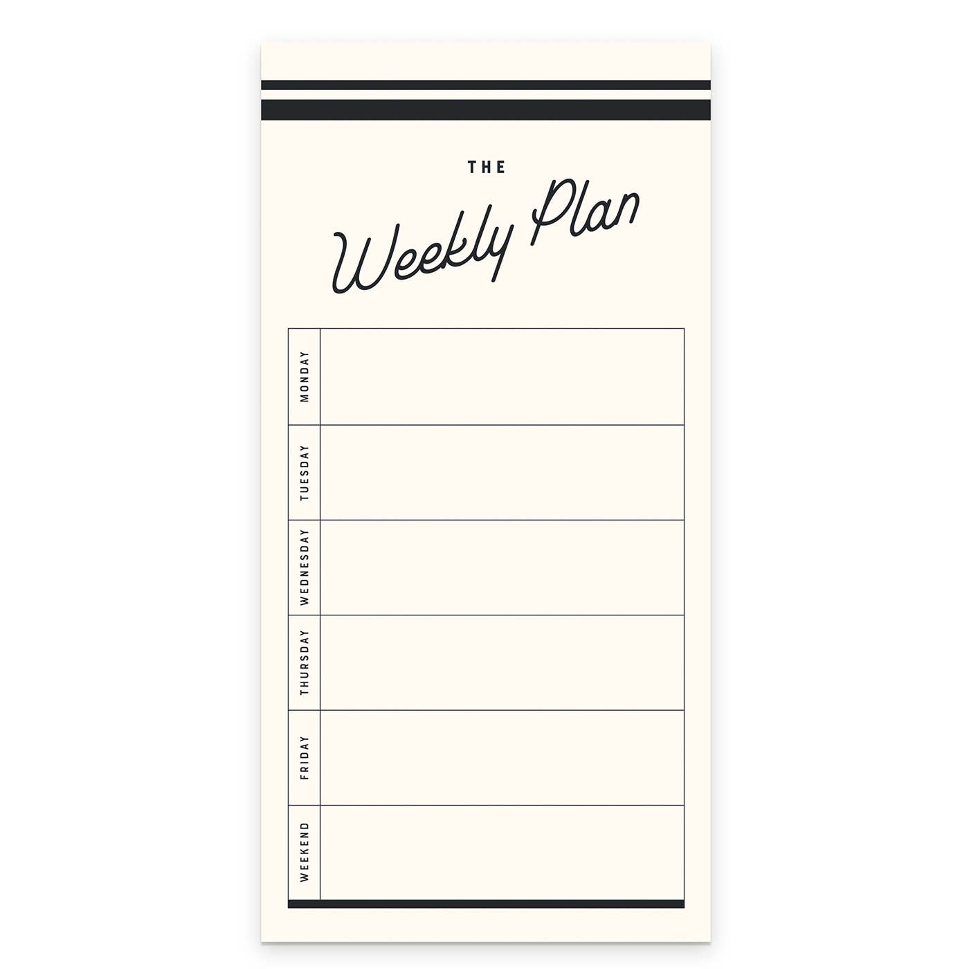 Retro Weekly Plan Notepad - Weekly Scheduler Note Pad - Planner Noting Pad - Ruff House Print Shop