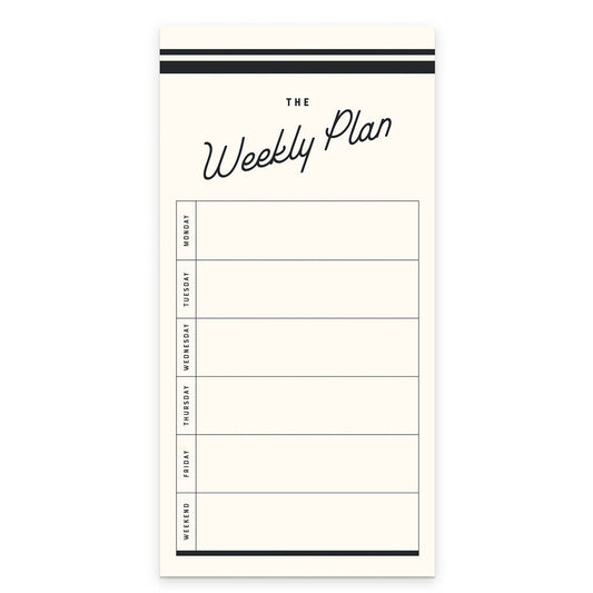 Retro Weekly Plan Notepad - Weekly Scheduler Note Pad - Planner Noting Pad - Ruff House Print Shop