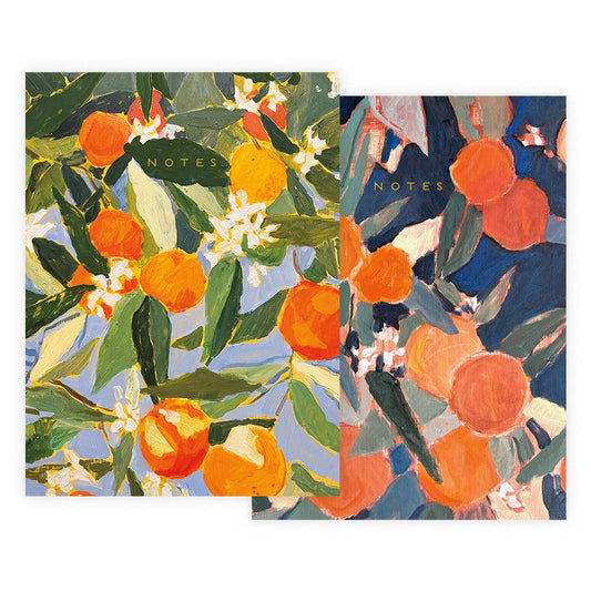 Sunny Oranges Lined Notebook Set - Seedlings