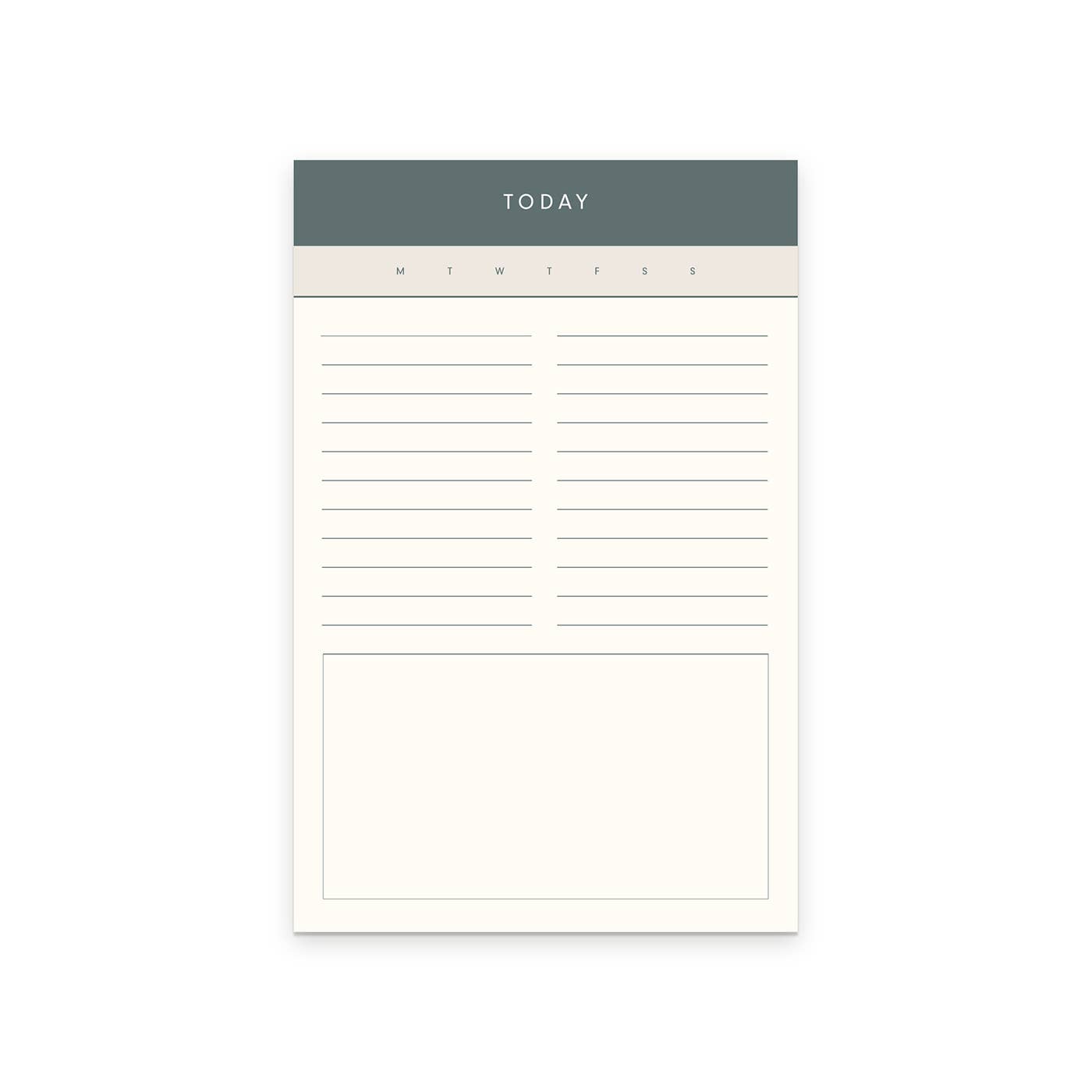 Today Task Notepad Notes - Planner Noting Pad - Daily Scheduler Note Pads - Ruff House Print Shop