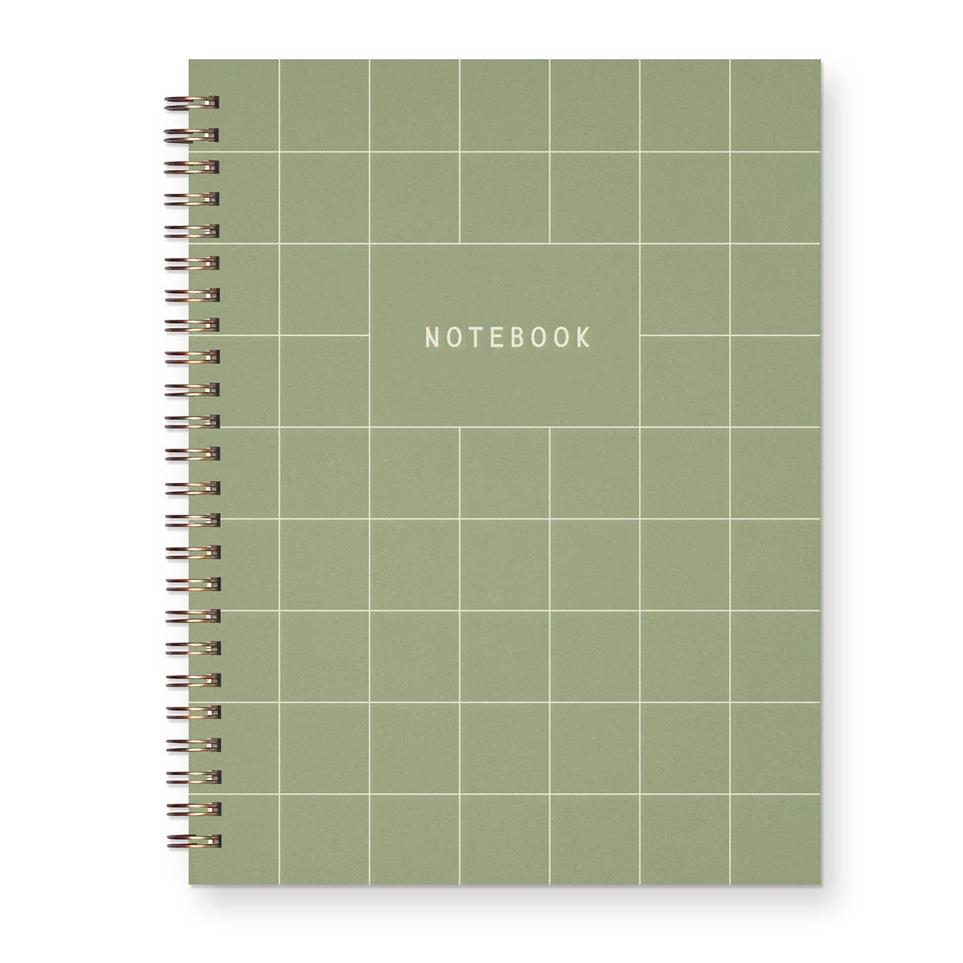 Aloe Green Grid Daily Journal Lined Notebook - Ruff House Print Shop