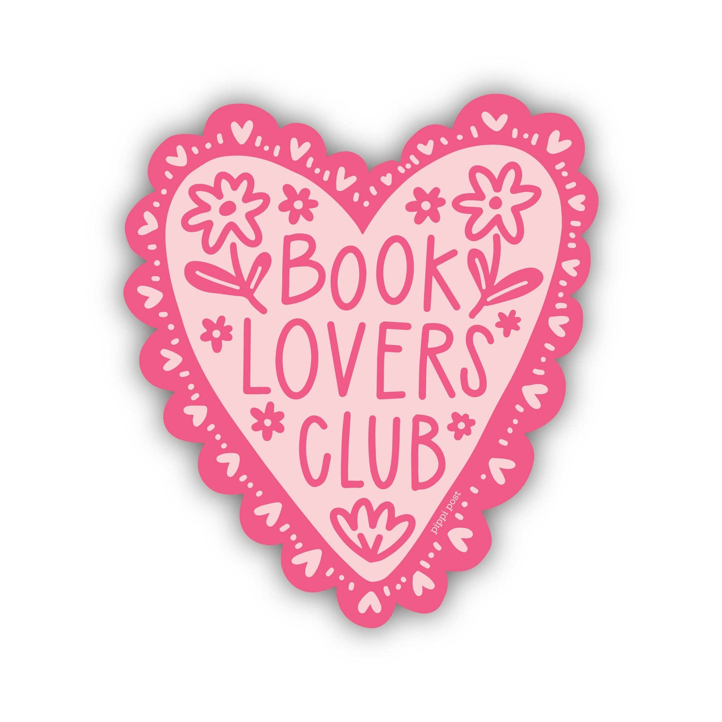 Book Lovers Club Waterproof Vinyl Sticker - Gifts for Book Readers - Pippi Post