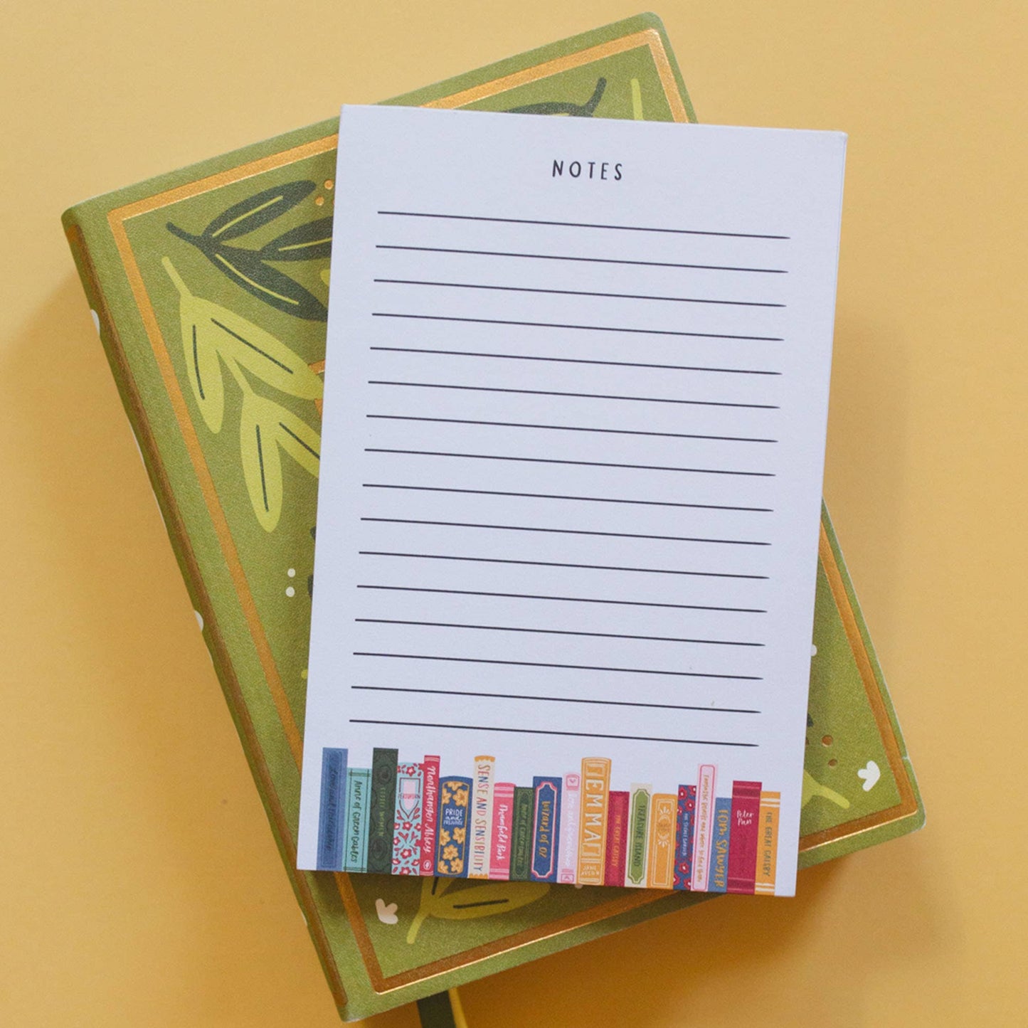 Book Stack Notepad - Gift for Book Lovers Note Pad - Gift for Readers Noting Pad - Pippi Post