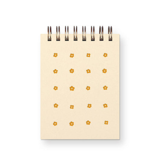 Flower Grid Mini Jotter Notebook - Pocket Notebooks - Ruff House Print Shop