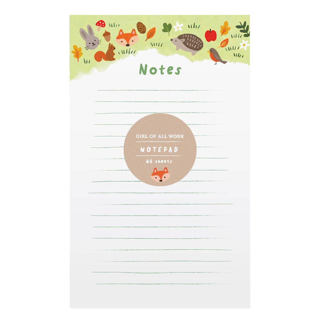 Forest Animals Notepad - Girl of All Work β Bien Bean