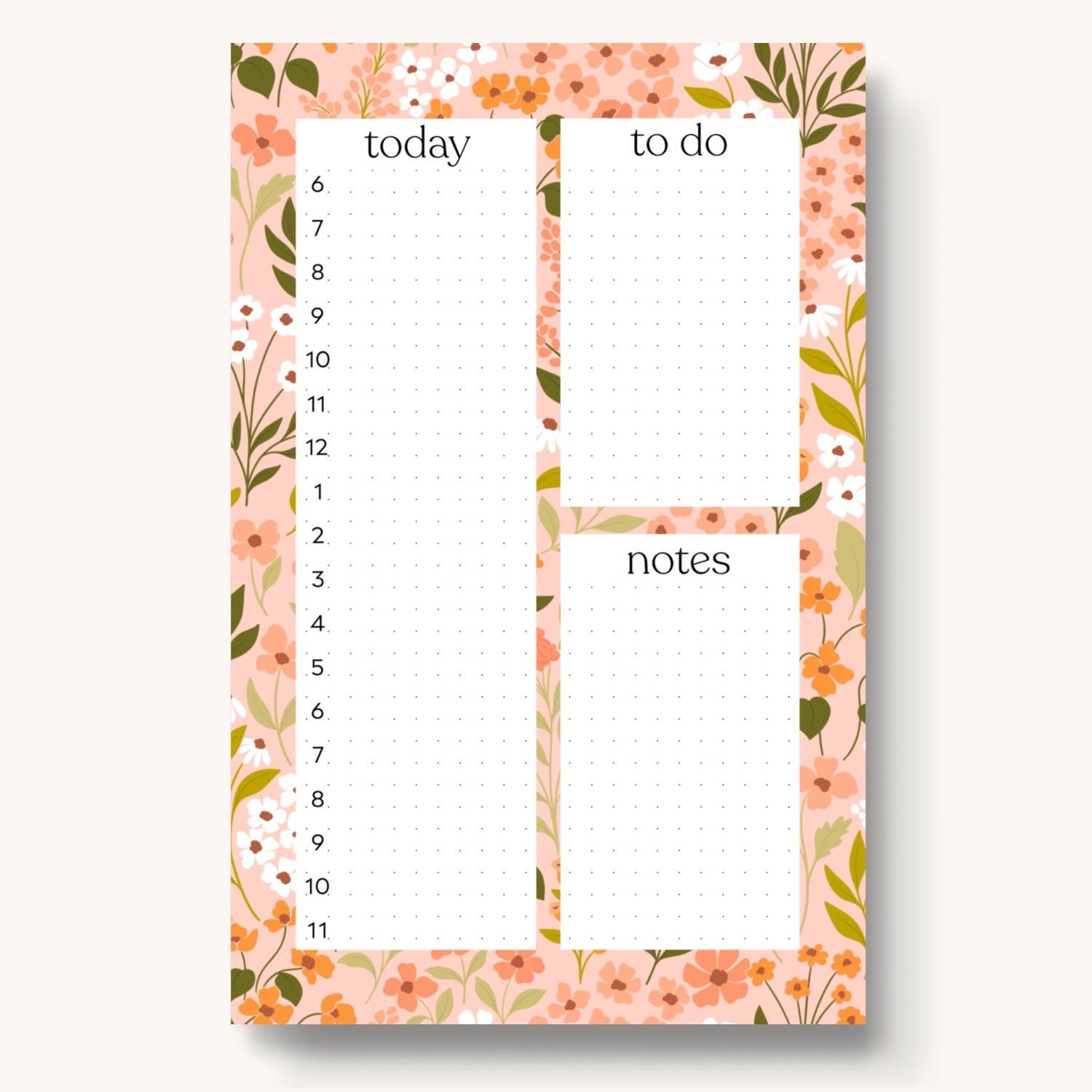 Mill and Meadow Daily Planner Notepad - Noting Pad Note Pads - Elyse Breanne Design