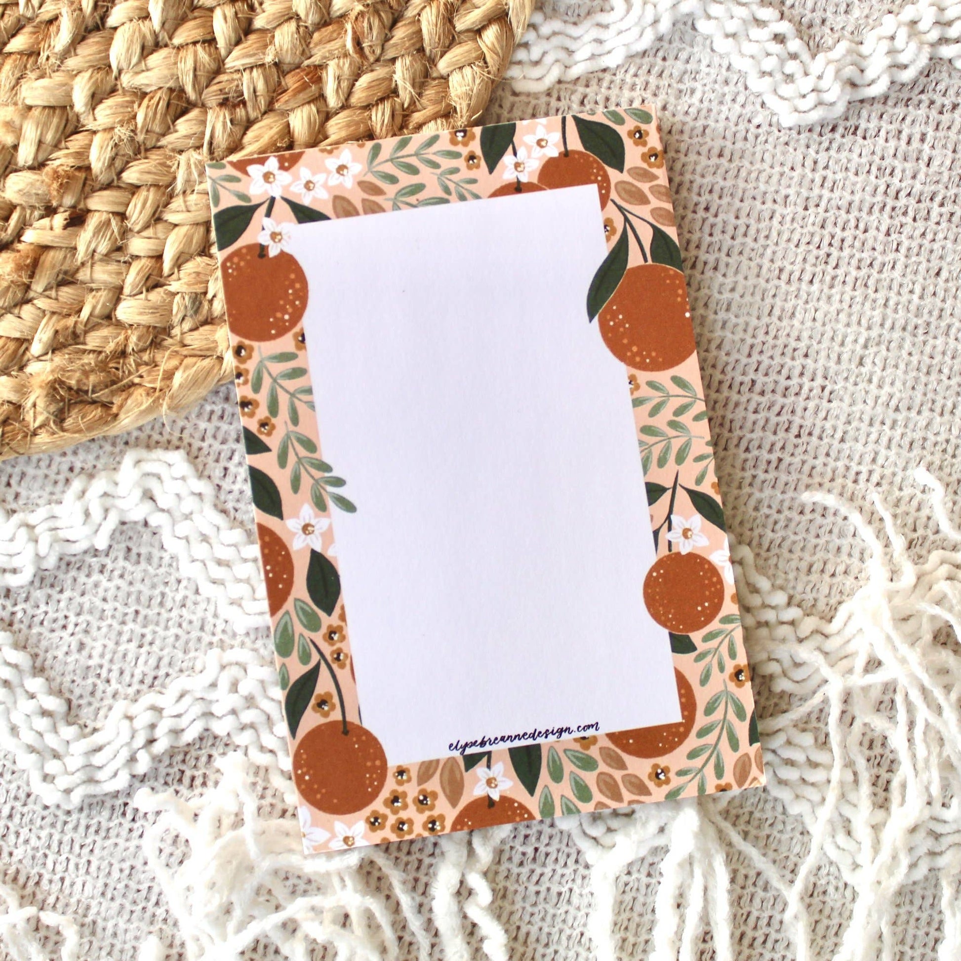 Oranges Notepad - Noting Pad Note Pads - Elyse Breanne Design