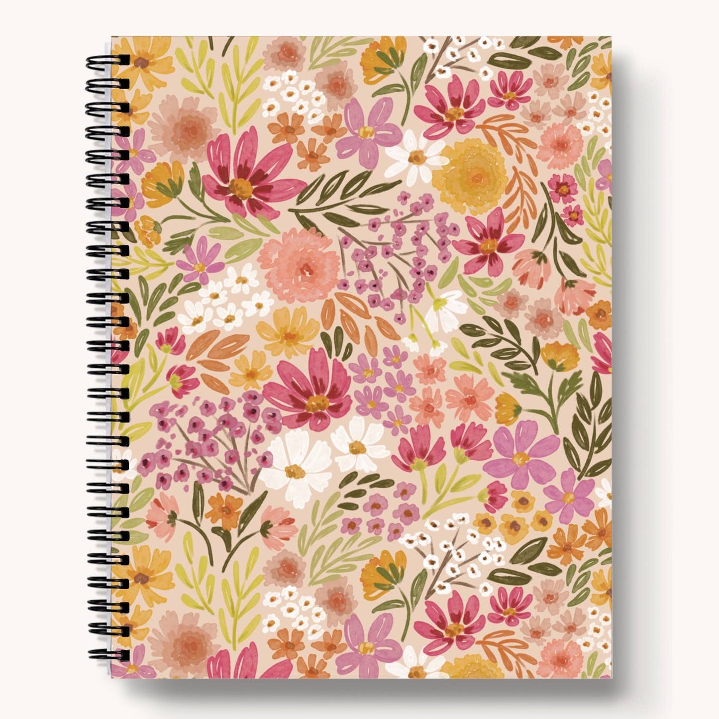 Primrose Petals Daily Journal Lined Notebook - Spiral Notebooks - Elyse Breanne Design