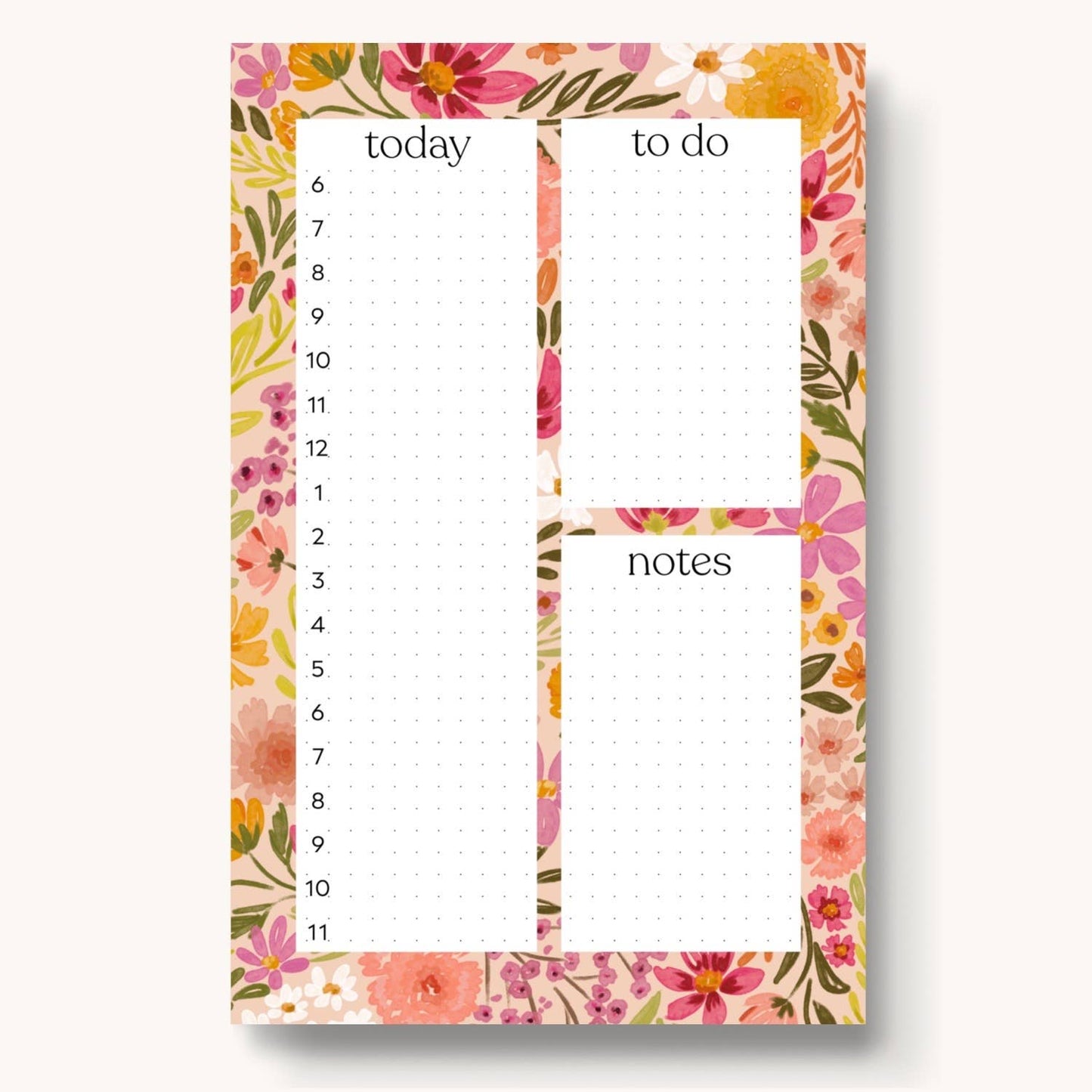 Primrose Petals Daily Planner Notepad - Noting Pad Note Pads - Elyse Breanne Design