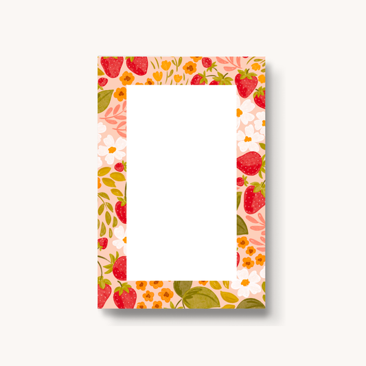 Strawberry Patch Notepad - Noting Pad Note Pads - Elyse Breanne Design