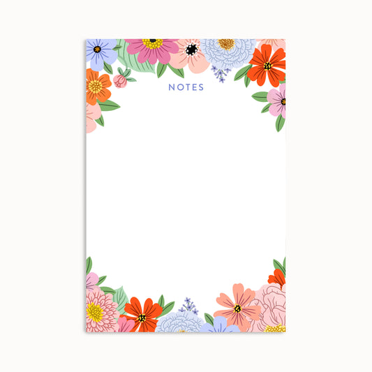 Summer Floral Flowers Memo Notepad - Linden Paper Co.