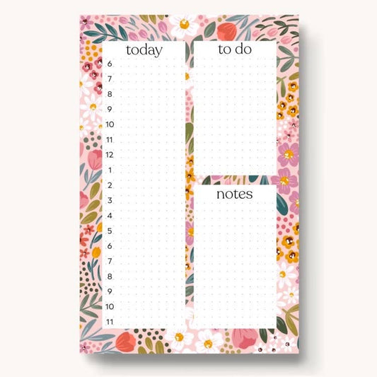 Summer Meadows Daily Planner Notepad - Noting Pad Note Pads - Elyse Breanne Design