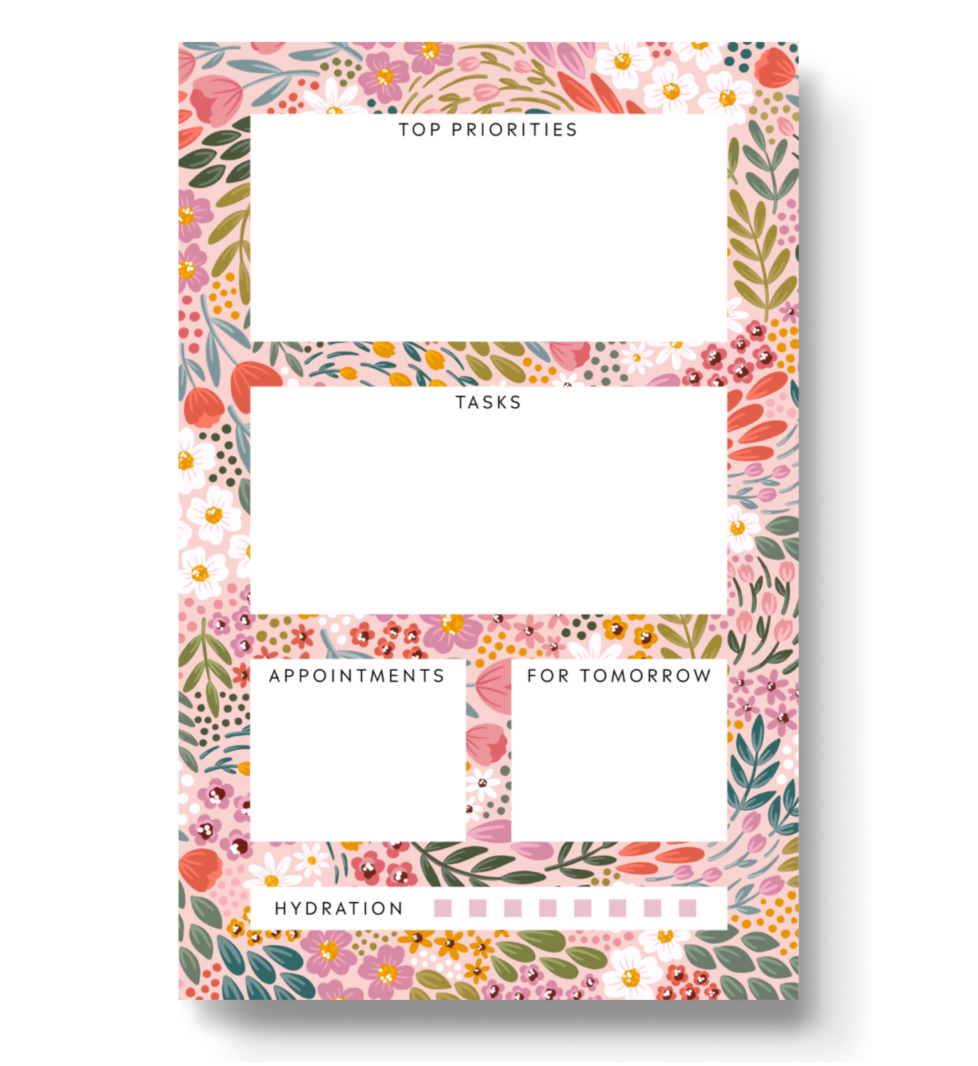 Summer Meadows Daily Planner Notepad - Noting Pad Note Pads - Elyse Breanne Design