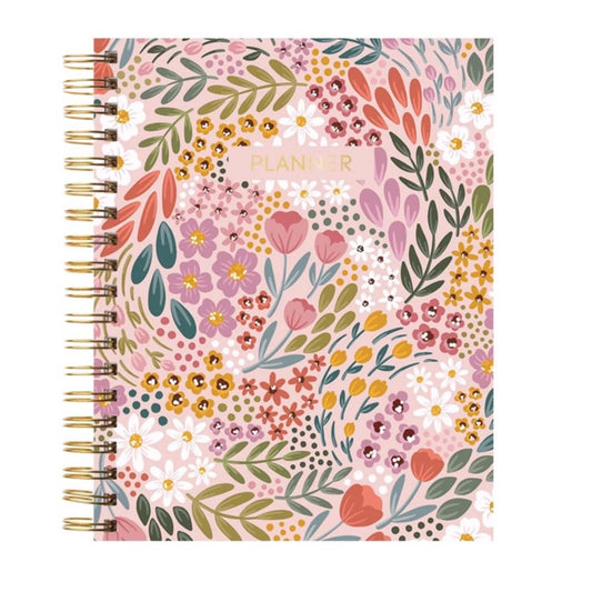 Summer Meadows Undated Annual Planner Book - Monthly Scheduler Calendar - Elyse Breanne Design