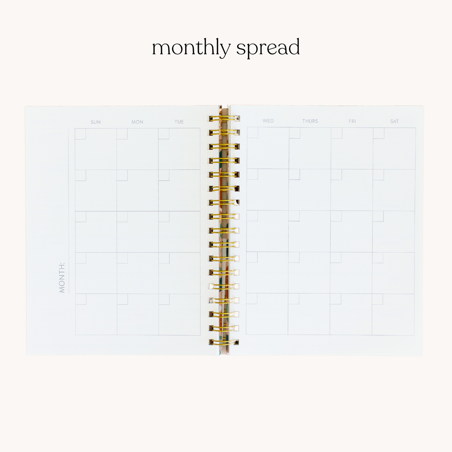 Undated Annual Planner Book - Monthly Scheduler Calendar - Elyse Breanne Design