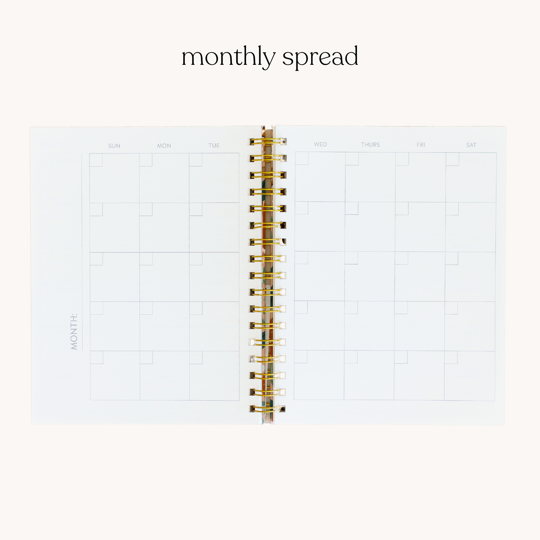 Undated Annual Planner Book - Monthly Scheduler Calendar - Elyse Breanne Design