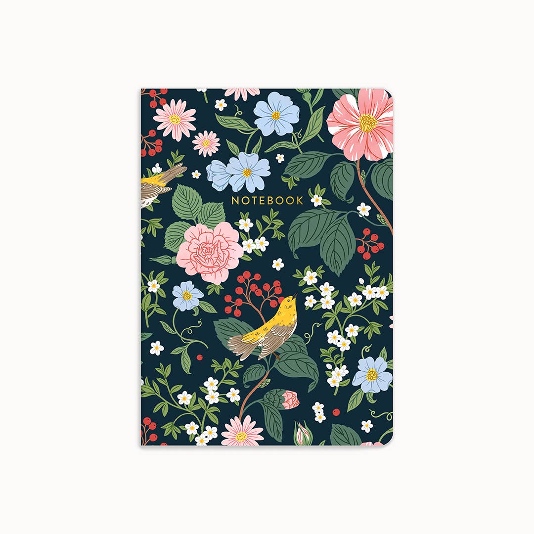 Warbler Floral Lined Notebook Pads - Linden Paper Co.