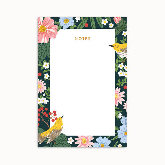 Warbler Bird Memo Notepad - Linden Paper Co.