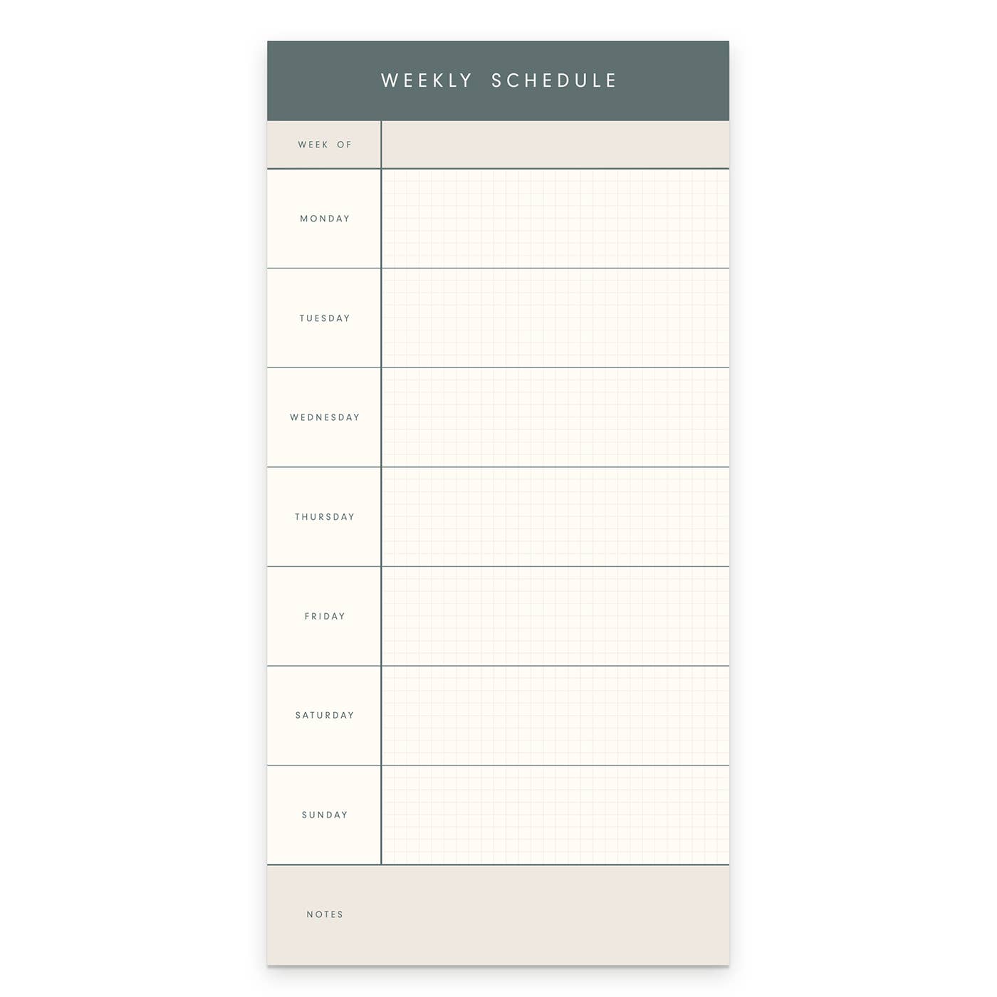 Weekly Schedule Notepad - Ruff House Print Shop – Bien Bean